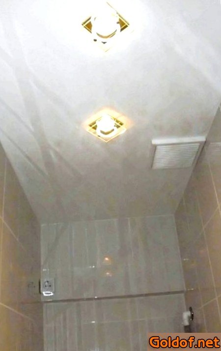 Окрашенный потолок в туалете