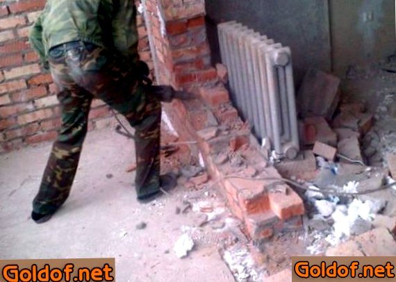 демонтаж, кирпичных