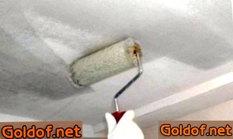 Побелка потолка валиком