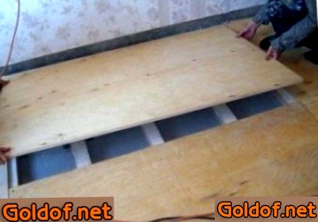 Черновой пол из фанеры