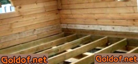 Укладка лаг на основание