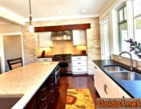 отделка, стен, кухни