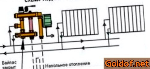 Схема установки смесительных узлов для теплого пола в двухтрубной системе