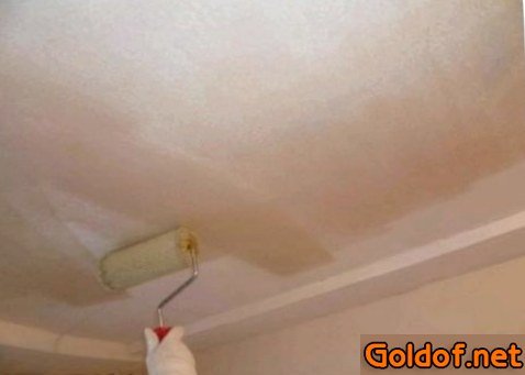 Грунтовка поверхности потолка