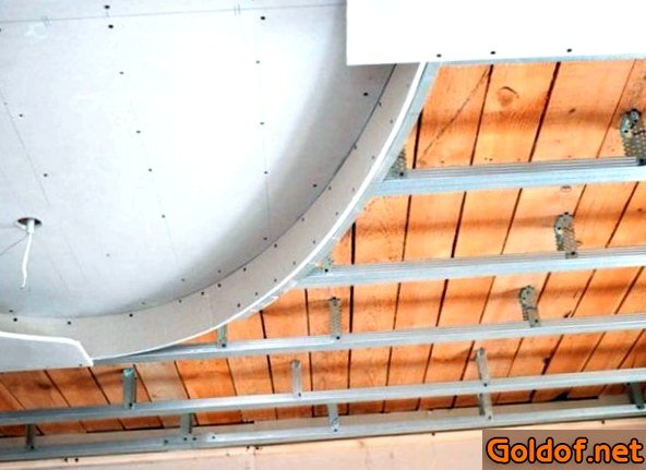 потолок, гипсокартона