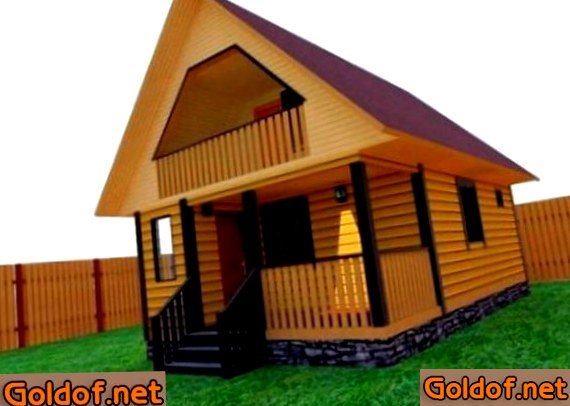 баня, мансардой