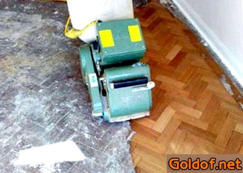 Циклевка паркета машиной барабанного типа