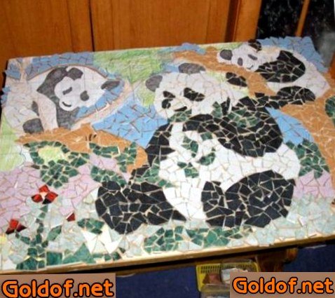 мозаика, битой