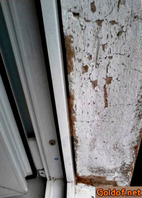 Щель междуду рамой окна и стеной