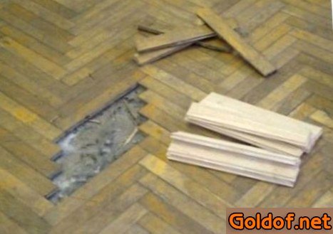 Устранение скрипа паркета - удаление планок