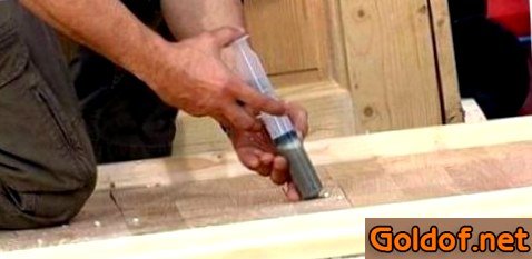 Устранение скрипа паркета - заливание цементного молочка под основание