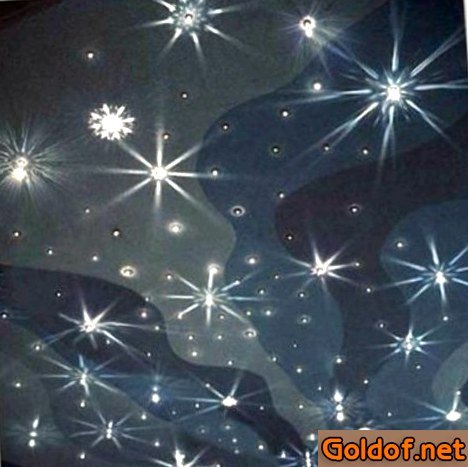 Натяжной потолок Звездное небо с кристаллами Сваровски