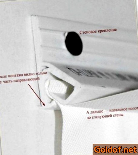 Крепление тканевого натяжного потолка Клипсо с помощью клипсовой системы