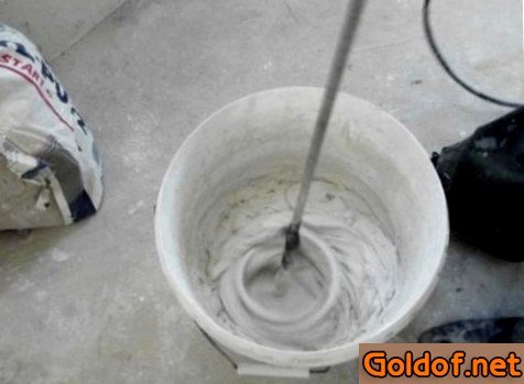 Приготовление штукатурного раствора