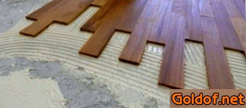 Укладка штучного паркета на клей