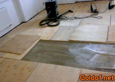 Укладка фанеры на бетонное основание под паркет