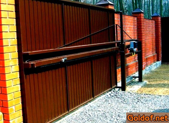 установка, откатных, ворот
