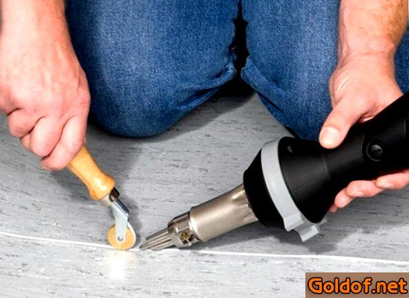 сварка, линолеума