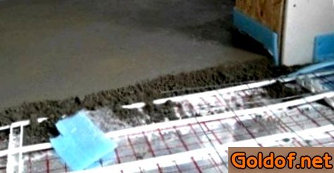 Бетонная стяжка под теплый пол