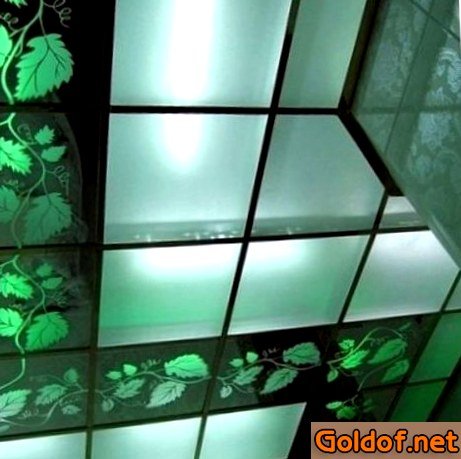 Потолочные панели из матового стекла