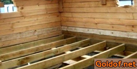 Укладка лаг деревянного пола по грунту